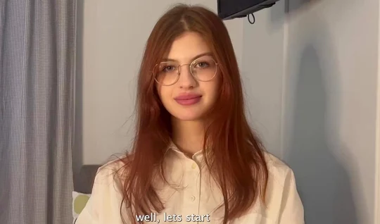 Russian modest student turns out to like to fuck doggy style