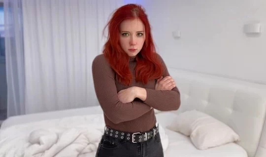 He let the Russian chick in to warm up and treated him to a strong dick