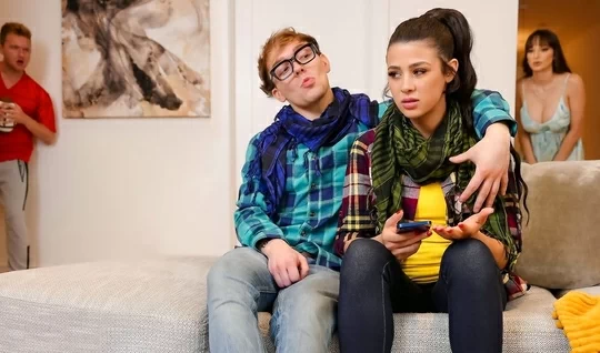 The mother decided to try group sex with a young couple