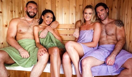 Met in a sauna to arrange hot group sex