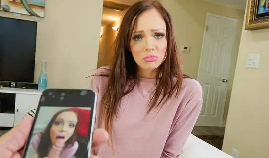 Young girl from the first person substitutes holes for vaginal sex