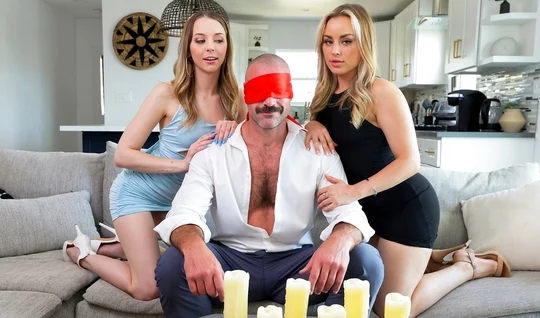 Young stepdaughters gave group sex to their beloved stepfather